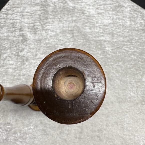 Vintage hand turned wooden Pair of candlesticks 15.5” T Excellent Timeless - Picture 8 of 13